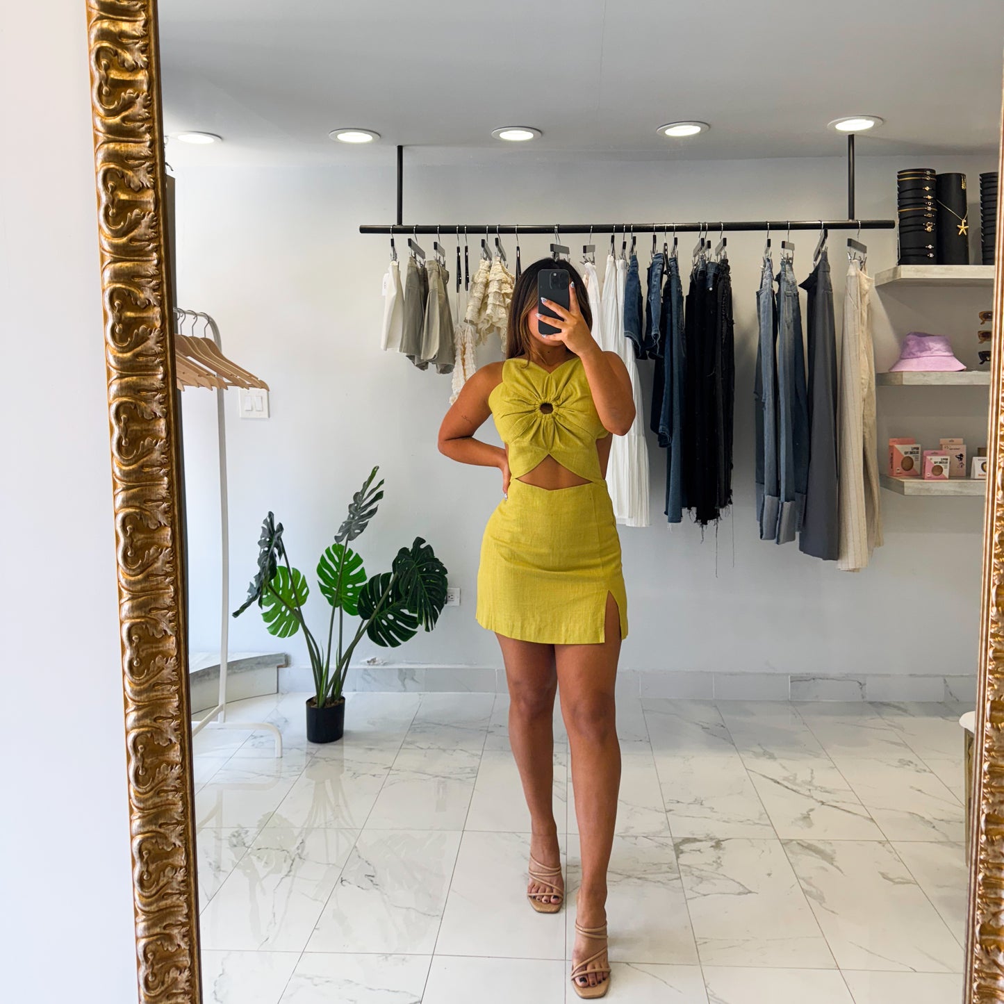 MOSS LINEN DRESS