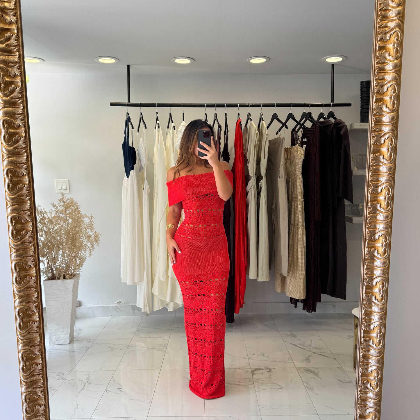 CORAL CROCHET MAXI
