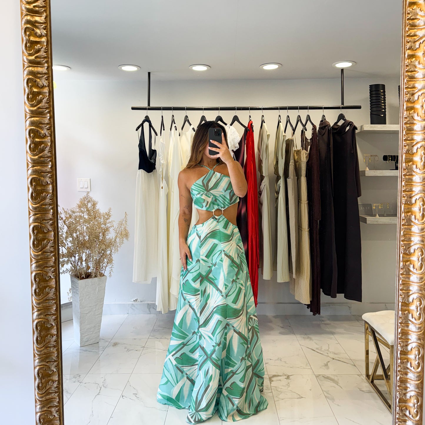 AQUA MAXI DRESS