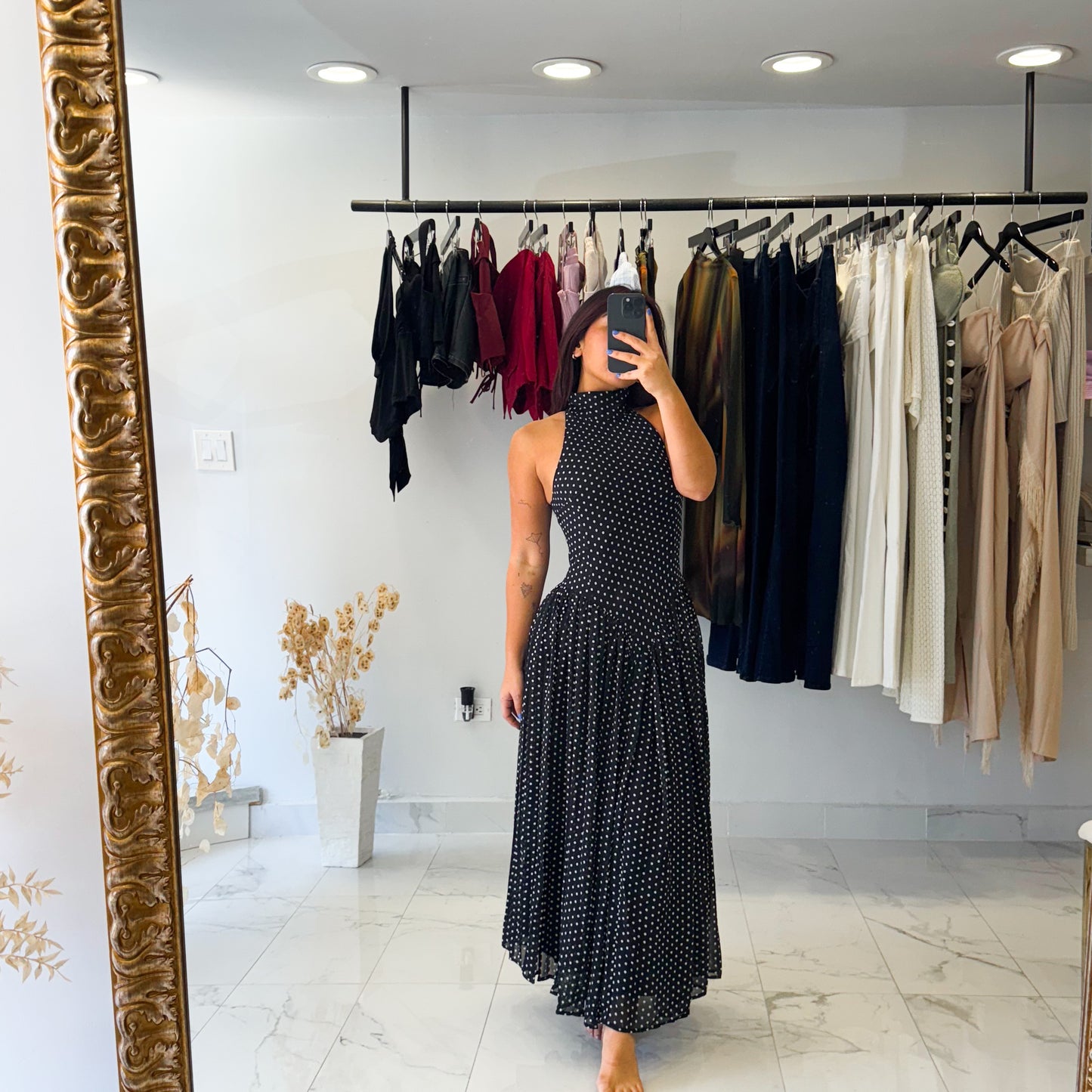 DITSY POLKA DRESS