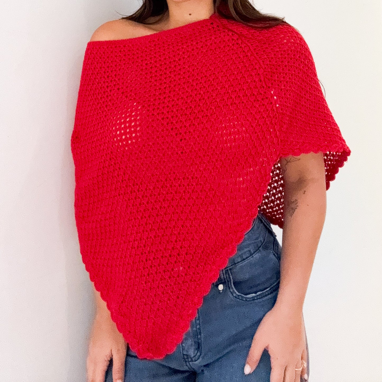 PONCHO CROCHET TOP