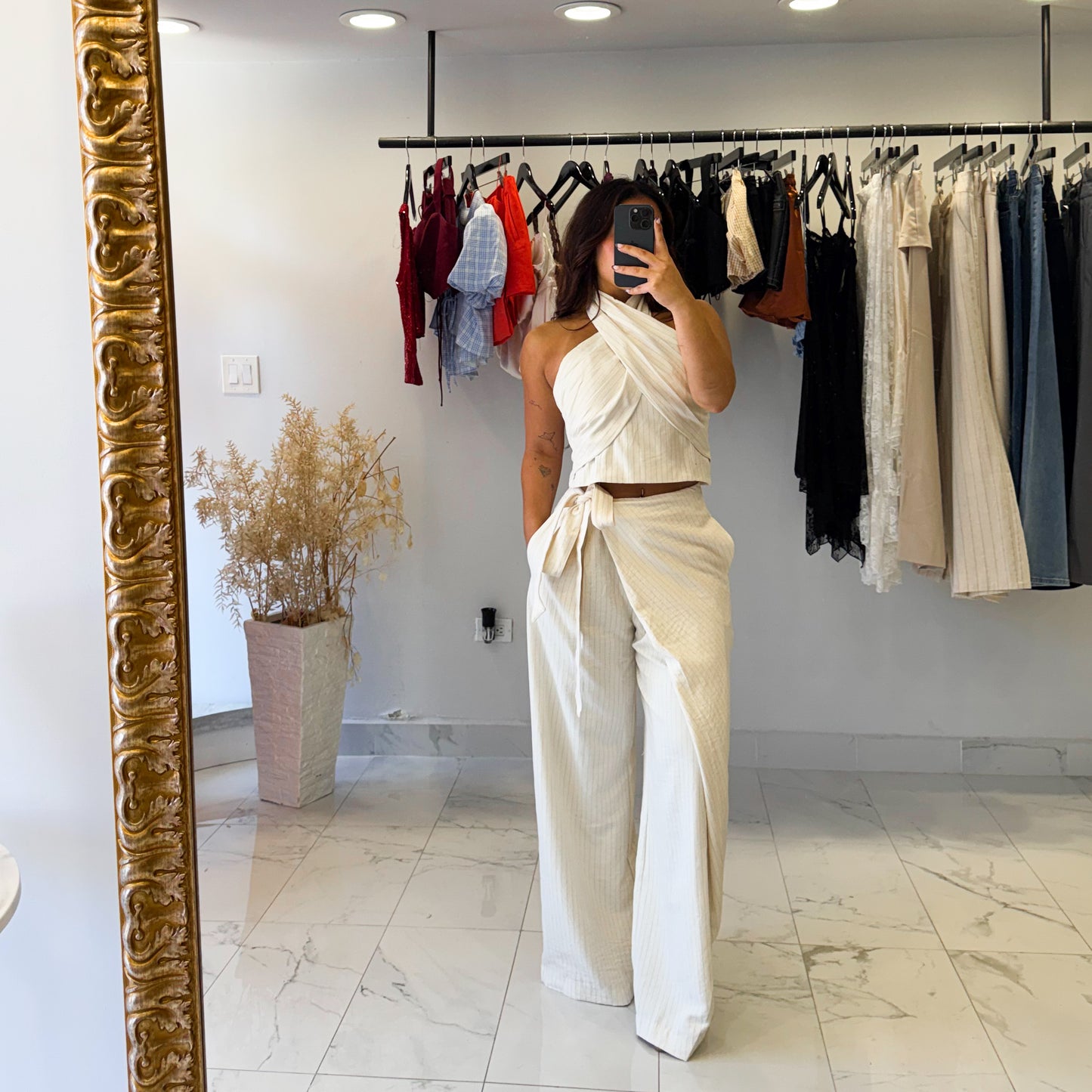 IVORY STRIPES SET
