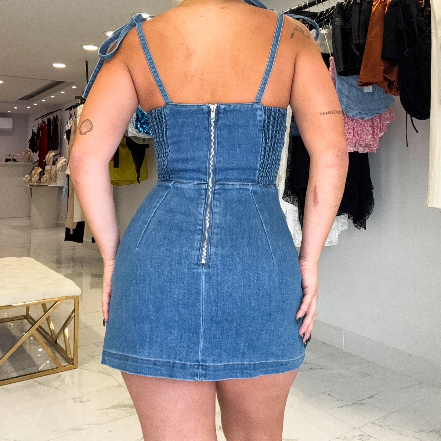 NITZA DENIM ROMPER