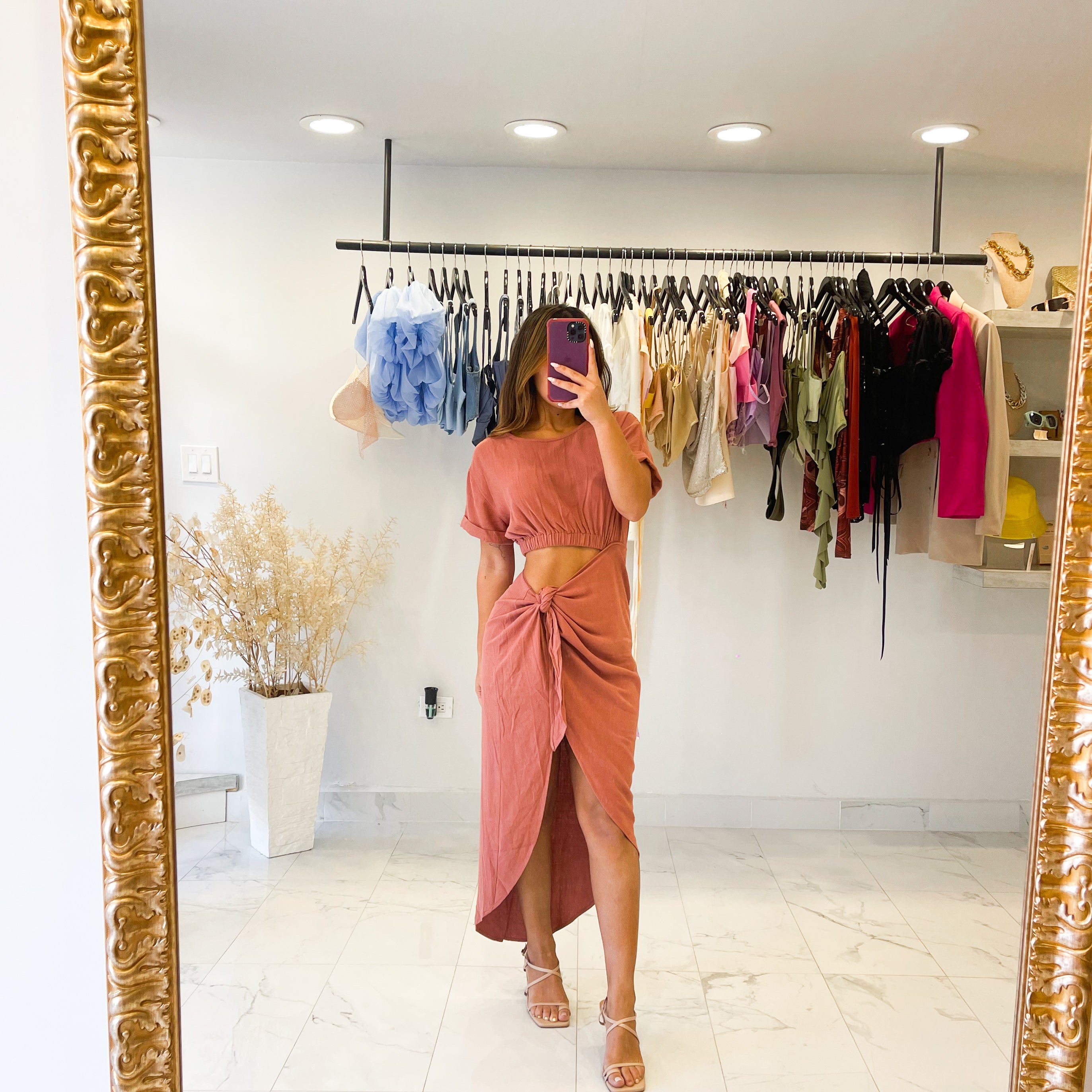 FRONT CUT OUT DRESS – SHOPTEALPR