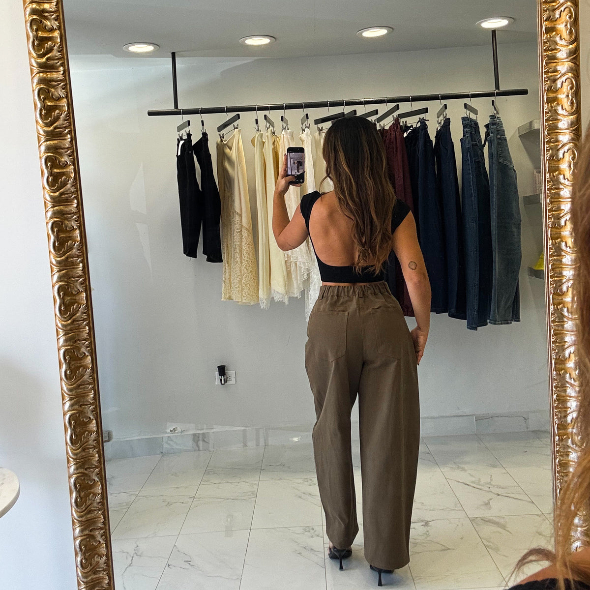TWILL BARREL JEAN