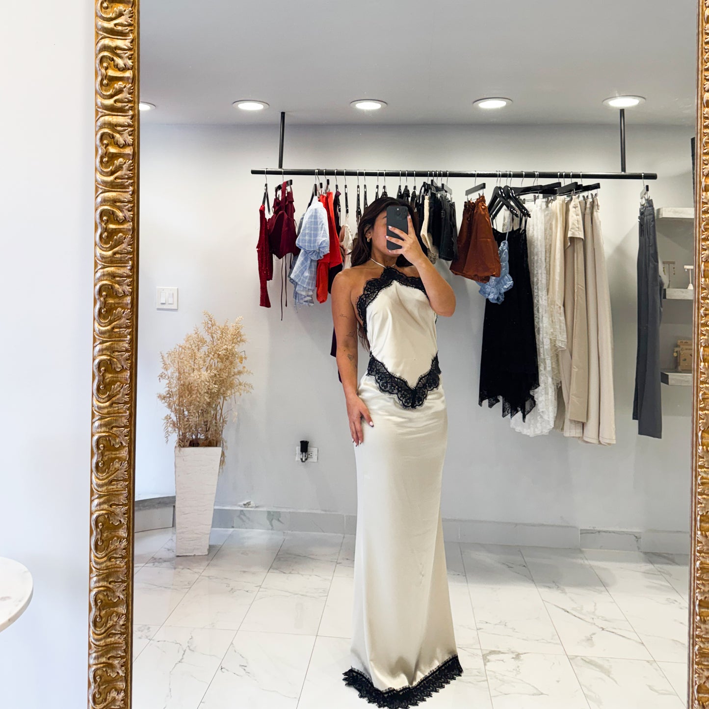 CHAMPAGNE LACE DRESS