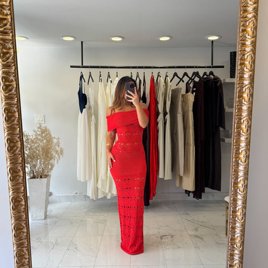 CORAL CROCHET MAXI