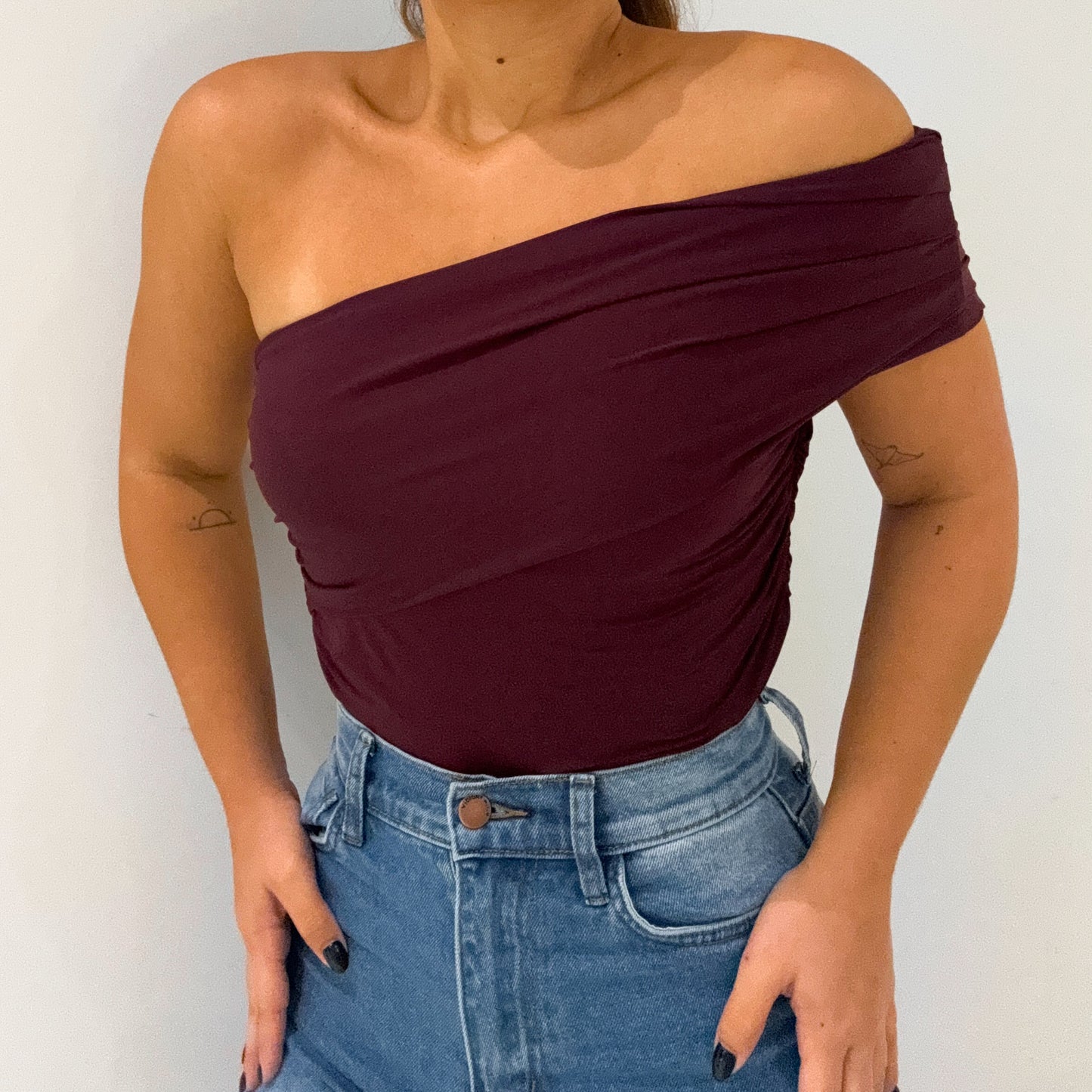 MERI BURGUNDY TOP