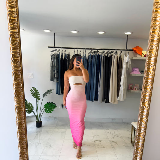 OMBRE LUREX DRESS