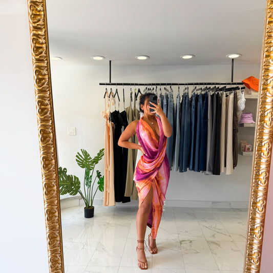 MAGENTA CORAL DRESS