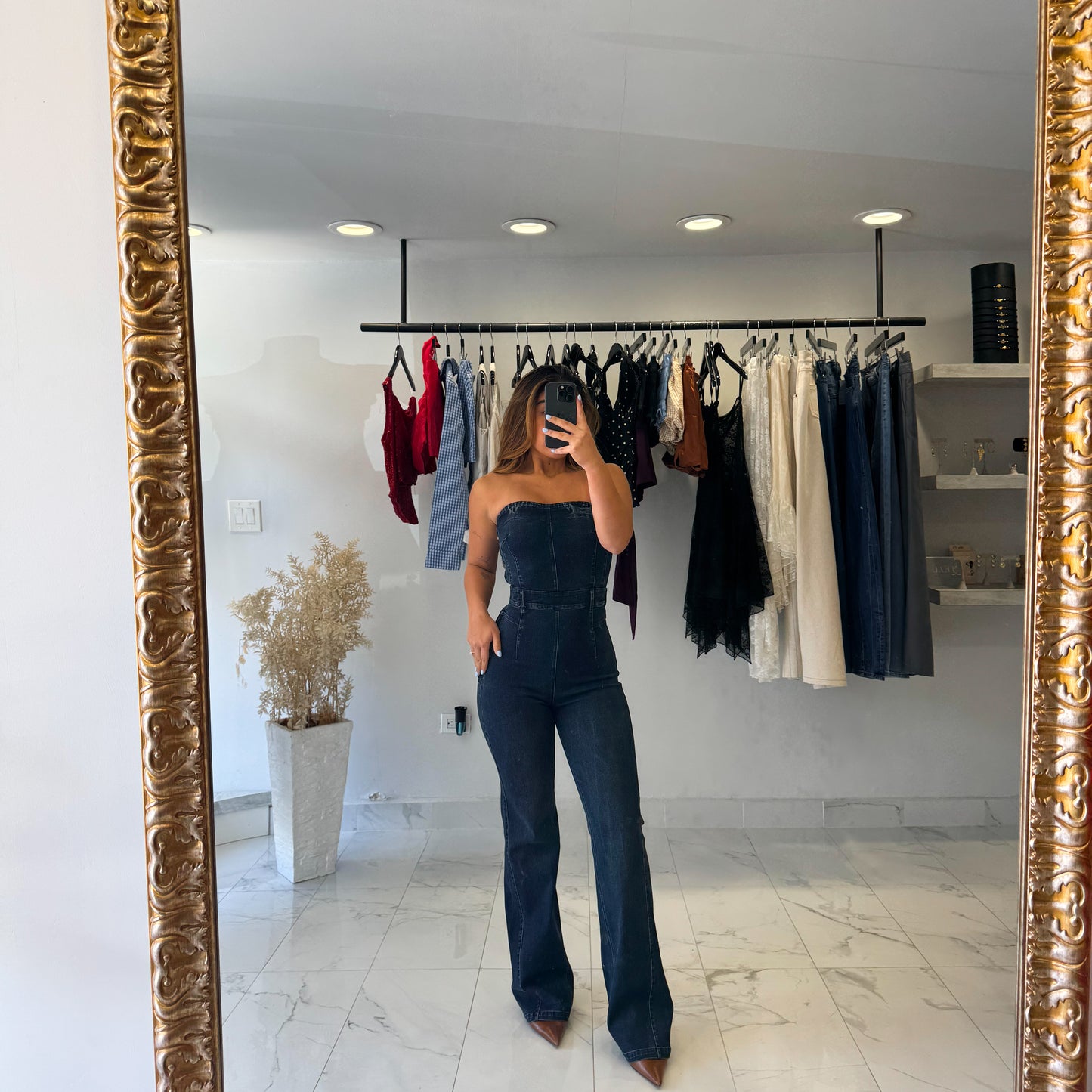 BLUE DENIM JUMPSUIT