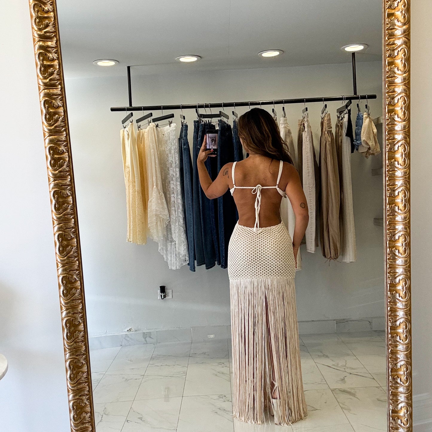DELMAR CROCHET DRESS