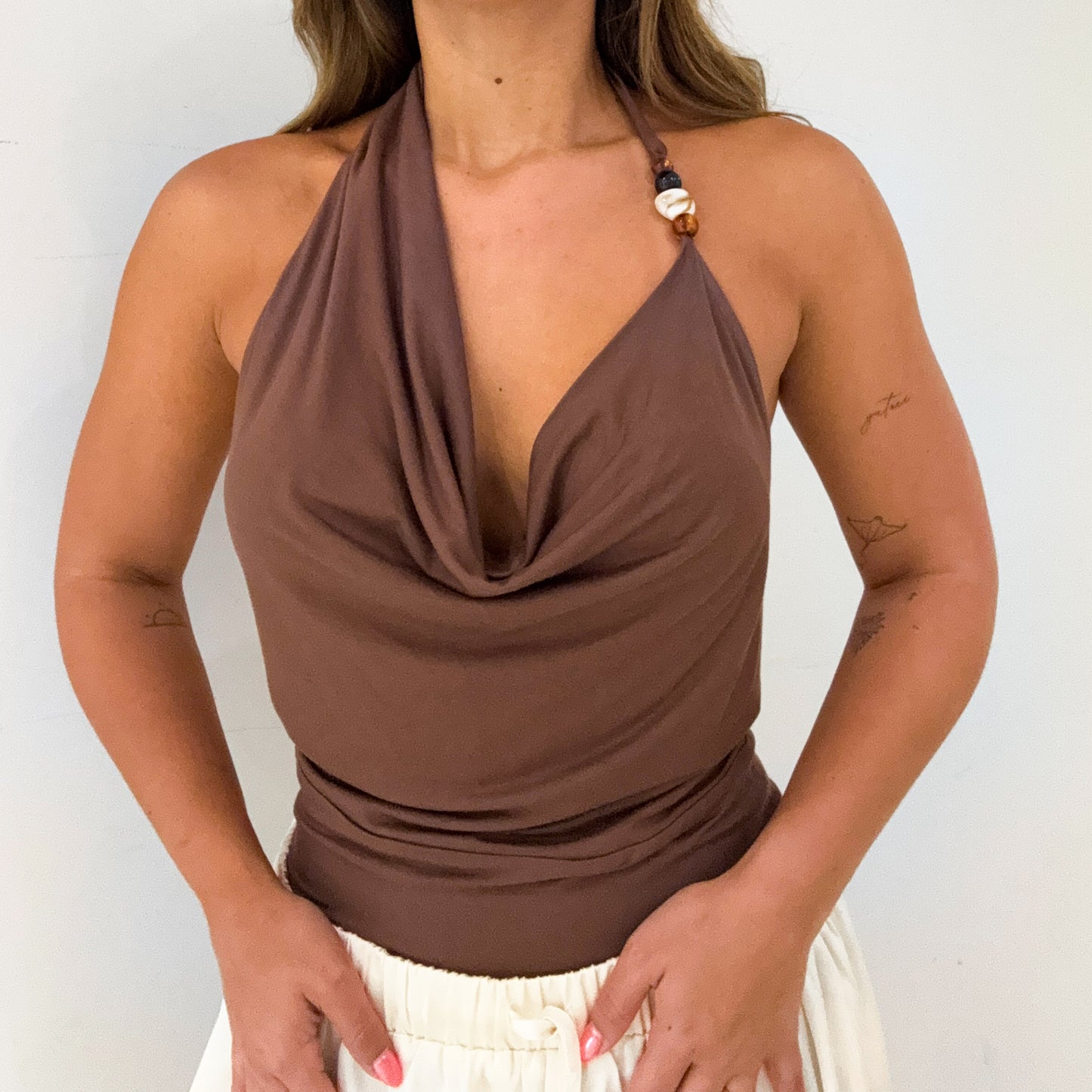SAVIA BEADED TOP