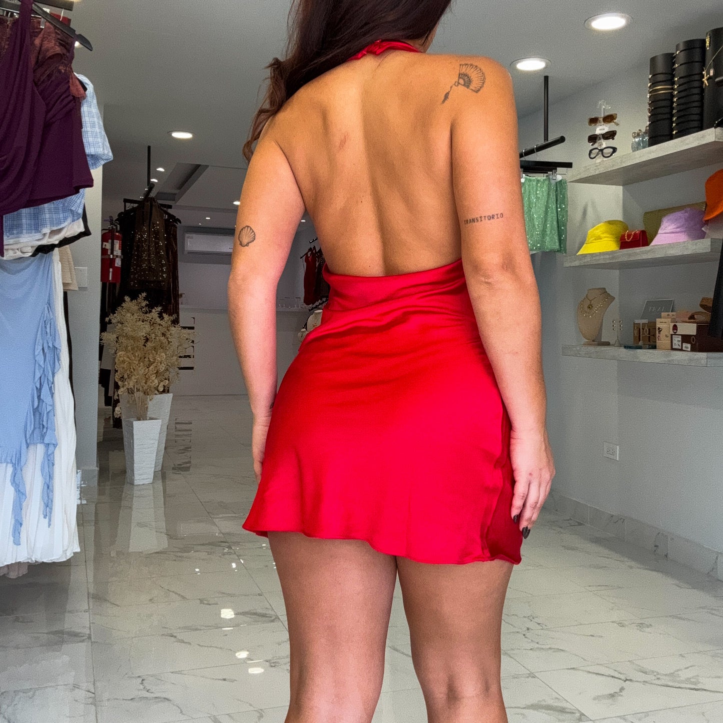 RUBY SILK DRESS
