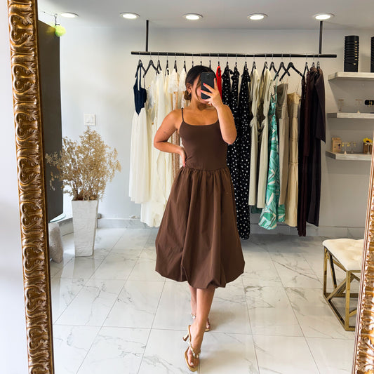BUBBLE BROWN DRESS