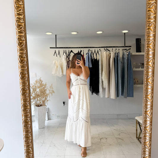 RAYON WHITE DRESS