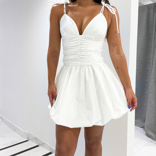 BUBBLE WHITE DRESS