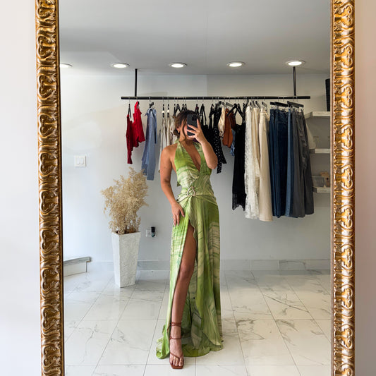 LIME GREEN DRESS