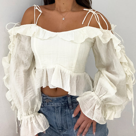 RUFFLE OFF TOP