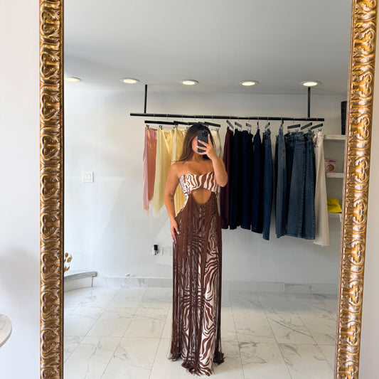NALIA BROWN DRESS