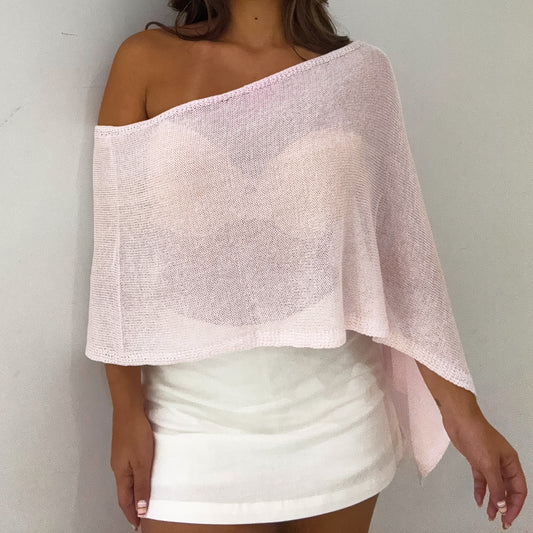SOLEI PINK PONCHO