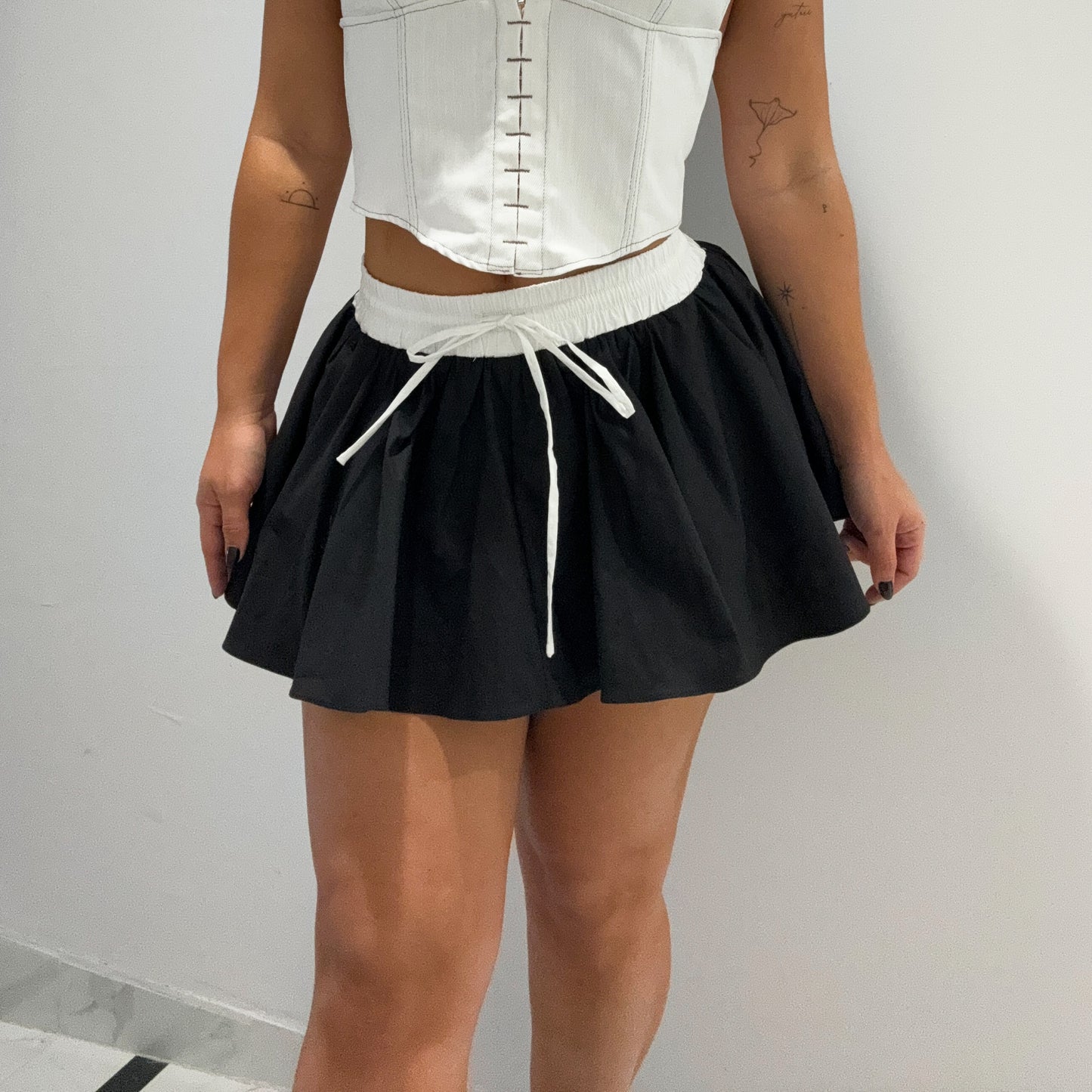 DOUBLE WAISTED SKORT