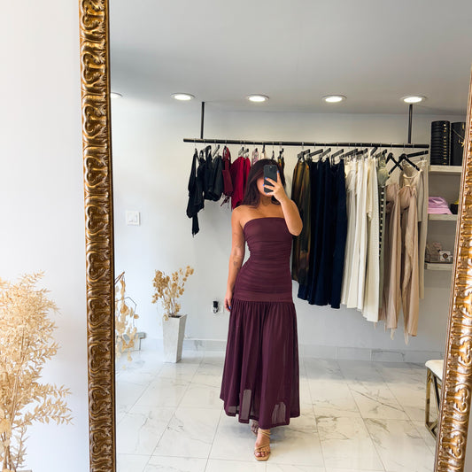 PLUM TUBE DRESS