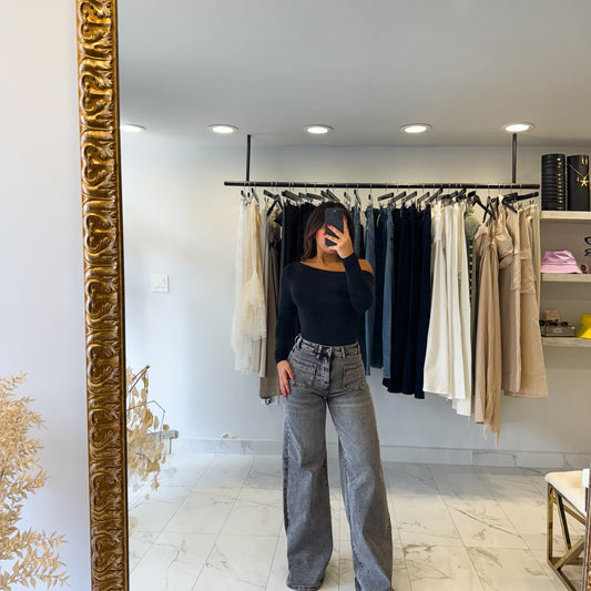 GRAY WASH JEAN