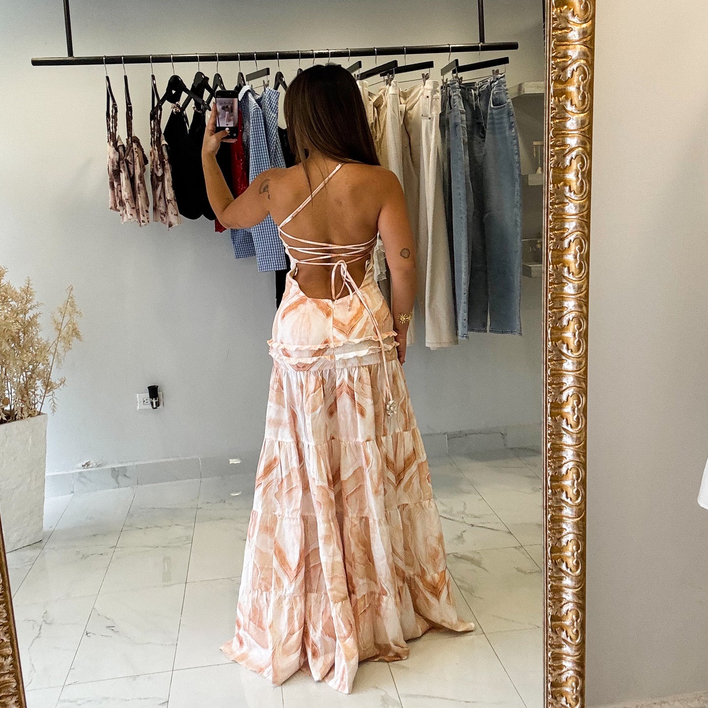 BEIGEMARBLE DRESS