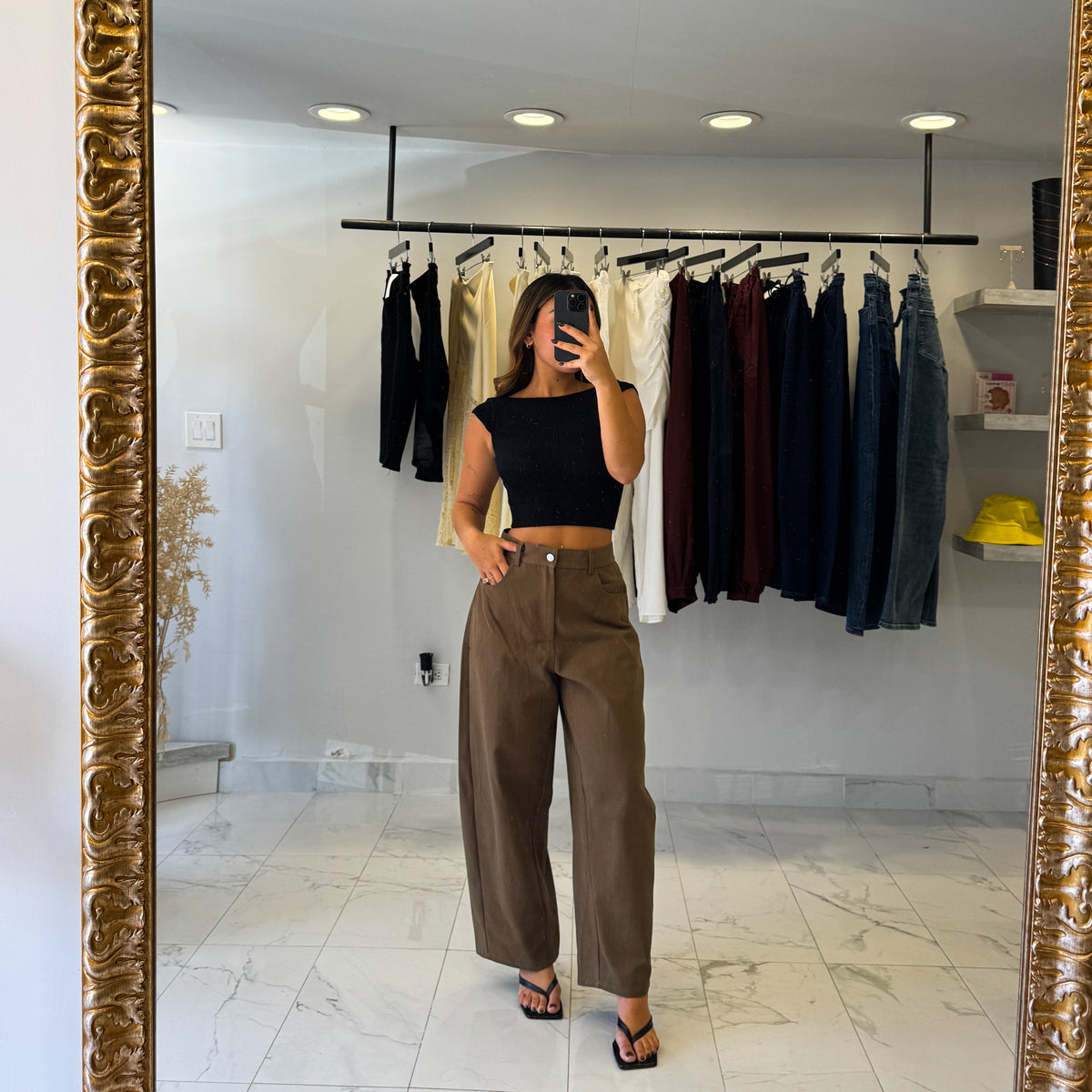 TWILL BARREL JEAN