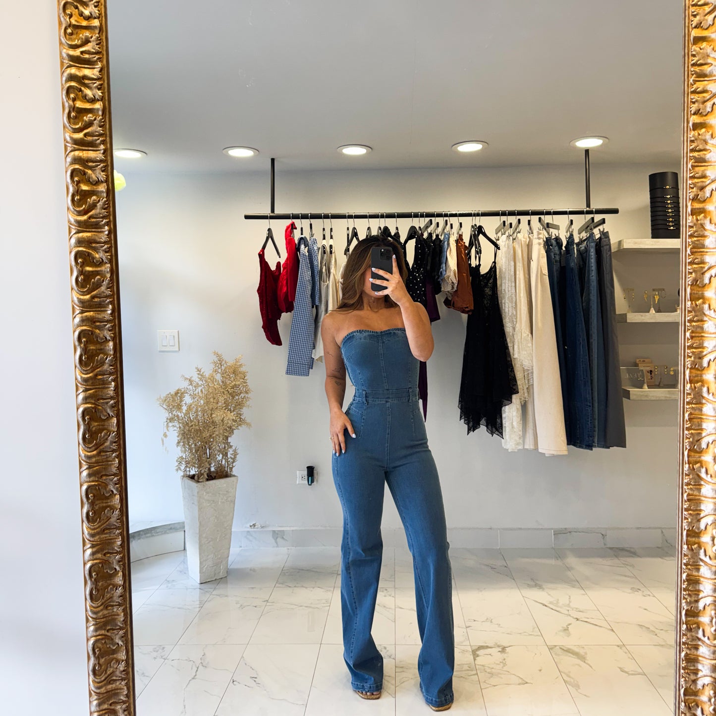 BLUE DENIM JUMPSUIT