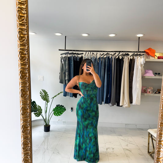 MULTI GREEN DRESS
