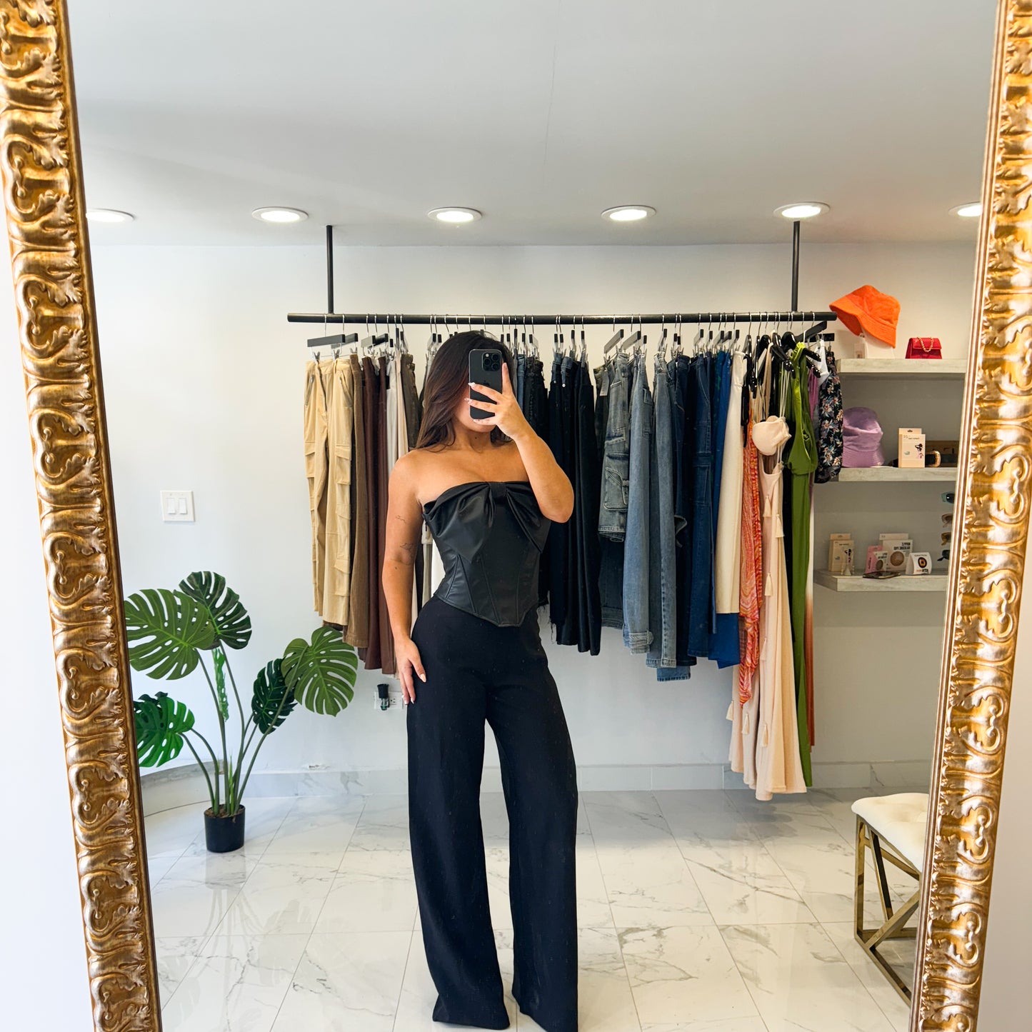 LEATHER KNOT JUMPSUIT