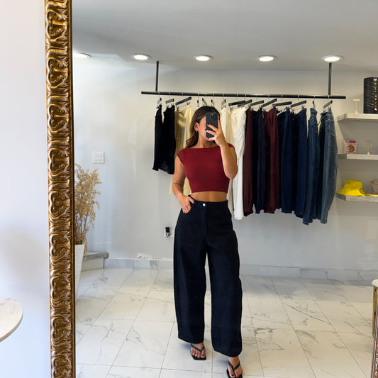 TWILL BARREL JEAN