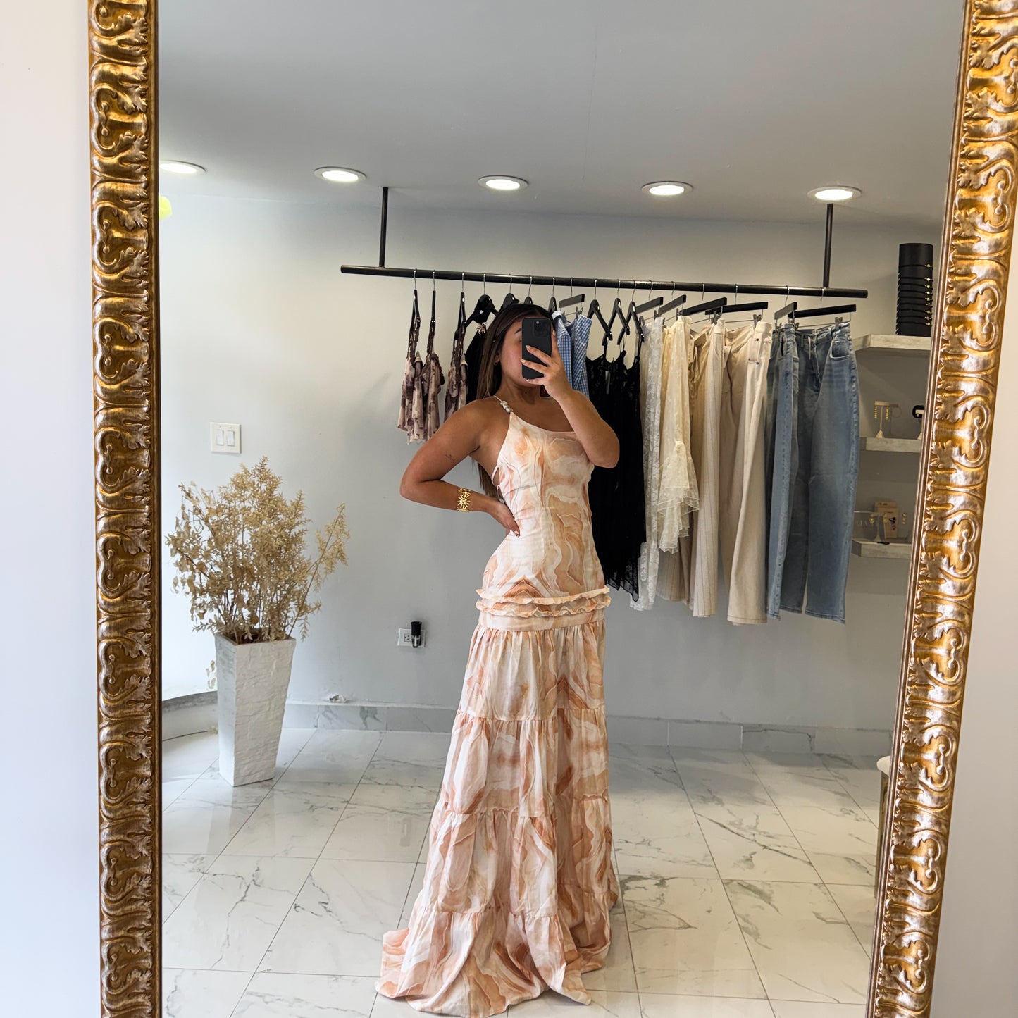 BEIGEMARBLE DRESS