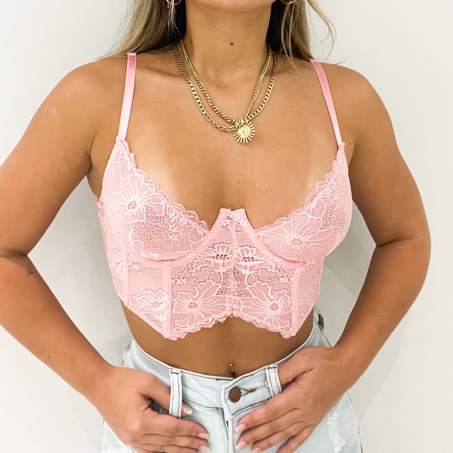 LACE PINK TOP