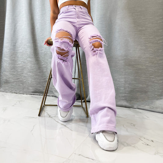 LAVANDA RIPPED JEAN